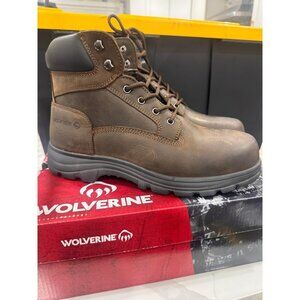 Wolverine Mens Carlsbad 6" Oil-Resistant Work Boots Size 12 Brown Leather Durabl
